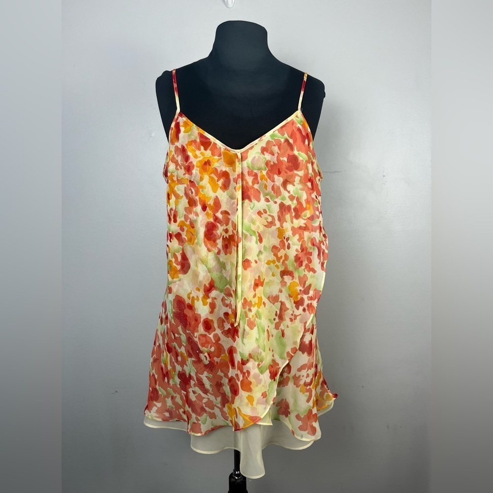 Gilligan & O’Malley yellow orange watercolor slip size XL